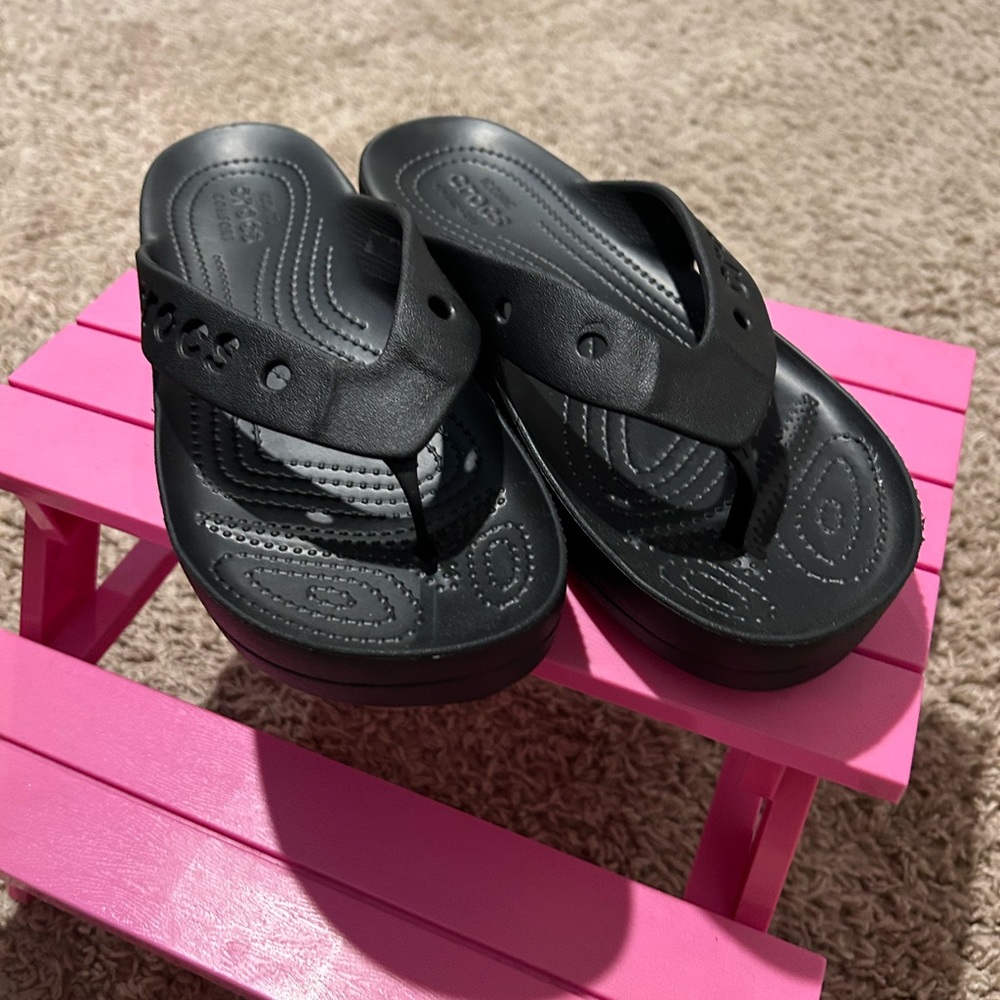 Croc Platform Flip Flops